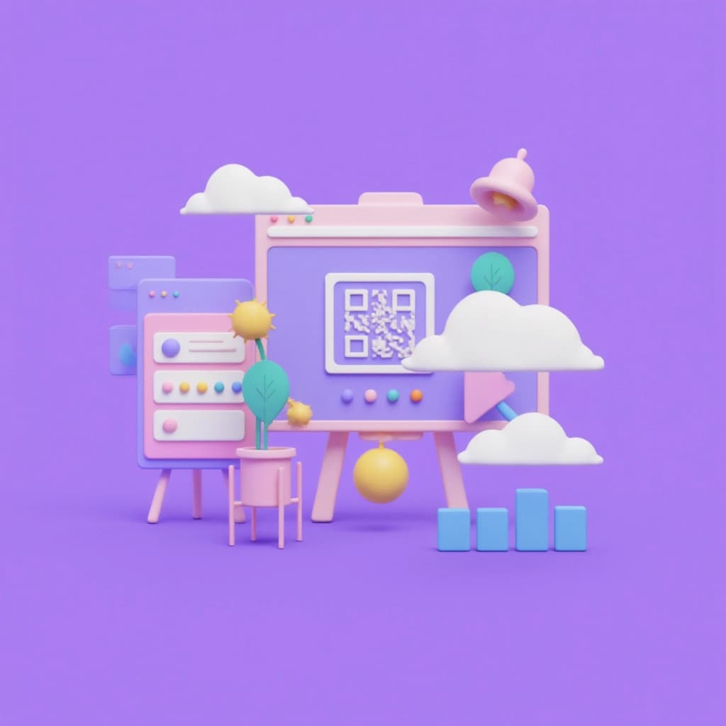 Branded QR code poster with phone form